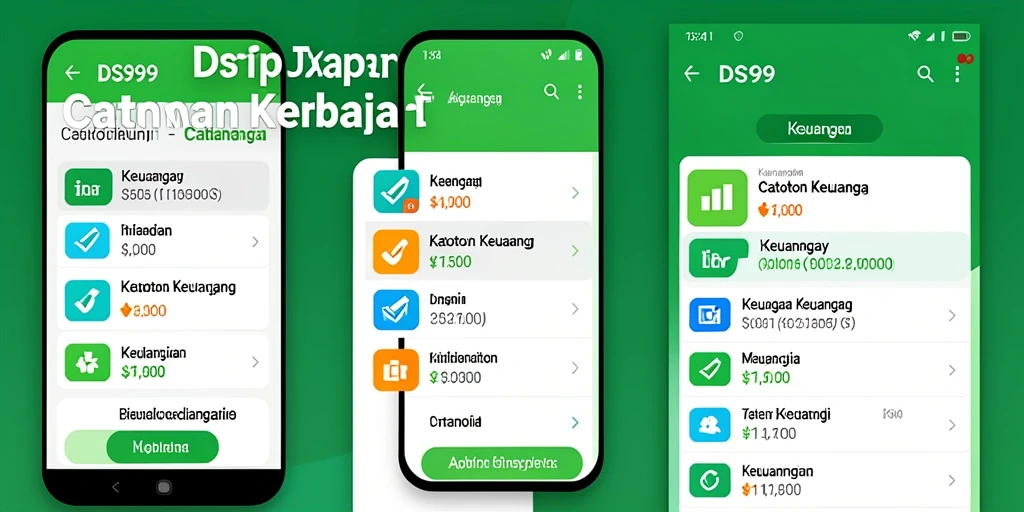 Antarmuka DS99 yang sederhana dan efektif untuk Catatan Keuangan.