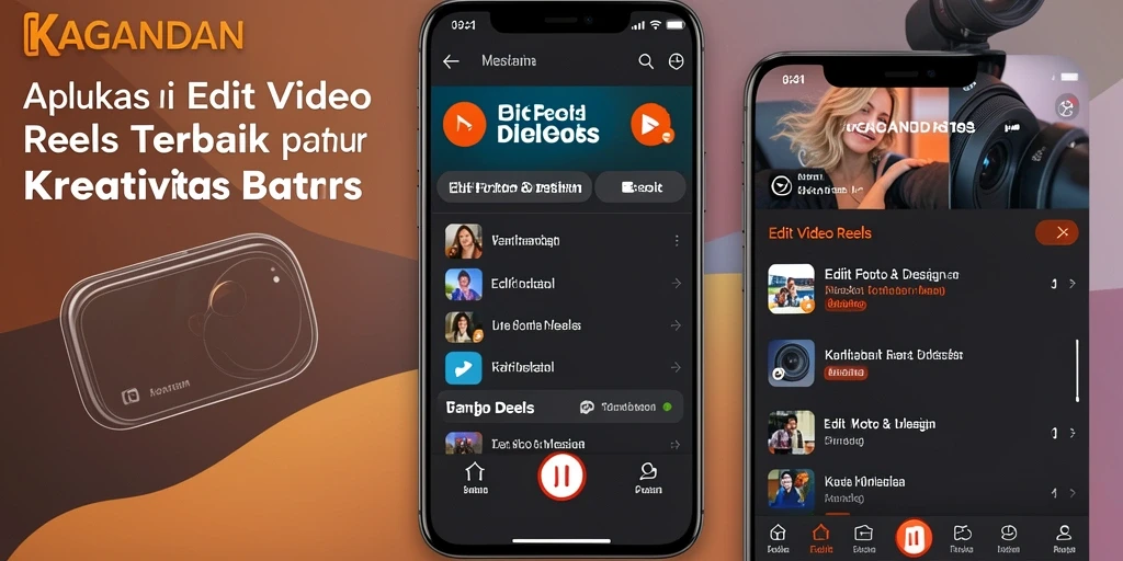 Antarmuka pengguna KAGANDAN untuk mengedit video Reels yang intuitif dan mudah digunakan.