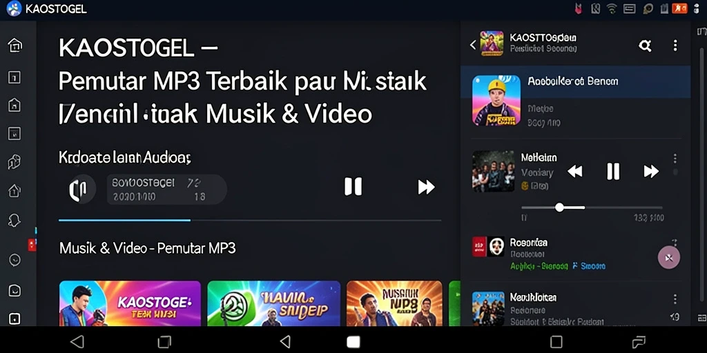 Tampilan antarmuka KAOSTOGEL yang menarik dan mudah digunakan.