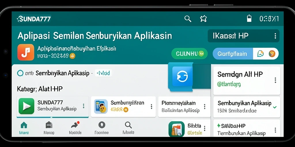 Tampilan antarmuka SUNDA777 saat menyembunyikan aplikasi dengan mudah.